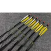 12st Archery Pure Carbon Arrows ID6.2mm 5 '' 'Turkiet Fjäder 75GR Tips Sätt i traditionell förening Bow Jakttillbehör utomhus