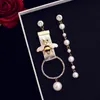 Wholesale- fashion luxury designer long tassel cute bew pearl pendant drop dangle chandelier stud earrings for woman