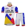 Cafe de Colombia Retro 2022 Pro Team Rowery Jersey Zestaw krótki rękawie oddychające rowerowe ubrania rowerowe MAILLOT223E