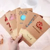 Hollow Out Kraft Carte de voeux Rétro Saint Valentin Cartes Craft Cartes de vacances Creative Mothers Day Blessing Fold Cartes de voeux BH2956 TQQ