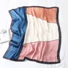 Designer Scarf Women Silk Scarf Square Neck Shawls Foulard Lady Pashmina Solid Geometric Bandana Hair Band Kerchief1666856