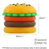 Yeni hamburger kabı Silikon Kaplar sigara boru brülör Kavanozlar Balmumu Konsantresi 5 ML Mini kutu ot yapışmaz için küçük Kavanoz düzenledi