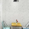 Modern PVC Brick Wallpaper Waterproof 3d Stereoscopic White Bricks Living Room Corridor Background Wall covering Easy clean