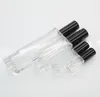 3/6/10/20/30/ml Flacone spray in vetro quadrato Atomizzatore di profumo riutilizzabile Bottiglie di profumo vuote in vetro trasparente Tappo in argento nero oro SN826