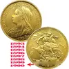 18871900 Victoria Sovereign Coins 14pcSset 38 mm Small Gold Souvenir Coin Cominable Commémorative Coin New Arrival4516109
