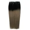 Black And Gray Tape In /On Hair Extensions Ombre Color skin weft tape In Human hair extensions Gray 100g Virgin StarginBrazilian Remy Hair
