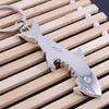 Shark Shaped Bottle Opener Keychain Shaped Zinc Alloy Silver Color Key Ring Ölflaska Öppnare Unik Creative Giftmultifunction Shark Beerc