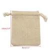 50Pcs Small Linen Bags Pouch Jute Sack Gift Bags Drawstring Bag Jewelry Christmas Gift Pouch For Home Party Storages 10cmx8cm7793095