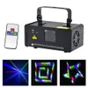 AUCD 3D Effect 8 CH DMX MINI IR Remote 400 MW RGB Laser Scanner Lights DJ Party Disco Show Projector Stage Lighting TDM-RGB400