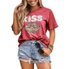 تي شيرت قبلة Leopard Lip Print Women T Shirt Oneck Sleeve Hallow Out Harajuku Tshirt Summer Female Tops LJJA4088