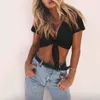 Frauen Tops und Blusen Streetwear Front Tie Crop Tops Tunika Damen Koreanische Mode Sommer Für Frauen Kleidung