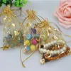 Heart designs Wedding Gift wrap bags Organza drawstring bags wholesale candy bags Jewelry package