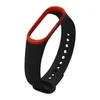 MI Band 3 Armband Silikonrem Byte av armband Bands Dubbelfärg Mi3 Case Smart Remsor för Xiaomi