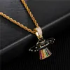 Fashion Iced Out UFO Pendant Necklace New Arrival Micro Paved Cubic Zircon Men039s Hip Hop Jewelry For Gift1023227