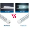 Dhaped 8ft 120W LED Tüpler 3000K 4000K 6000K T8 Entegre LED Mağaza Işıkları 3 Side LED Tavan fikstürü Garaj Depo Çiftlikleri için Yeni Tasarım Atölye