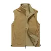 Mode-Plus Taille XXL Gilets en polaire Vêtements d'extérieur de loisirs pour hommes Gilet épais Baggy Lâche Gilets brossés Hommes Manteau Homme Manteaux Mâle Tops Vêtements d'extérieur