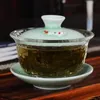 Creative Ceramic glass Gaiwan Porcelain Teaware Sets Teapot Teaset FishTea Cups Of Tureen Ceremony