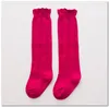 Dziewczyny Candy Color Princess Socks 2020 Spring New Kids Cotton Socks Dzieci Falbala Knee High Long Stockings Girl Socks C66847315
