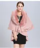 2019 autunno e inverno nuovo maglia maglia maglione cardigan donna imitazione volpe pelliccia cape da sposa involucri