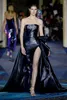 Zuhair Murad Strapless Prom Dresses Thigh High Slits Ruffles Designer Evening Gowns Luxury Formal Party Dresses robes de soirée