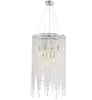 Modern Linear Round Chandeliers Island Crystal Chandelier Pendant Lamp Light Fixture for Bedroom Dining Room Kitchen D 20" MYY