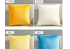 Cross-border double-sided solid color pillowcase candy plain cushions customized make logo design Square Pillow cover case 42x42cm
