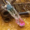 10st Rainbow Quartz Tree of Life Pendants Antik Brons Silver Färgtråd Förpackad oregelbunden regnbåge färgad Crystal Rock Wand Stick Pendant