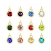 120pcs colorati fascini Birthstone di cristallo di Birthstone di gioielli anello aperto accessori fai da te