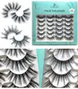 12 пары Mink False Eshielashes Natural Long Soft Lashes Makeup для глаз рук с упаковочными коробками2817796