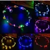 Neuankömmlinge Party Kronenblume Stirnband LED Leuchte Haarkranz Haarband Girlanden Frauen Halloween Weihnachten Hochzeit leuchtet Weat2063837