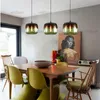 Retro Colored Glass Pendant Lamp Coffee Green Blue Suspension Light Restaurant Cafe Bistro Hotel Sitting Room Hanging Chandelier