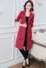 Mode-chaud classique printemps femmes mode Angleterre X-Long style trench-coat / marque de haute qualité mince décontracté long trench / veste 4 couleurs