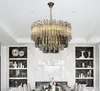 Nowoczesny żyrandol LED Mieszany Kolor Crystal Lampa wisząca Luksusowy salon Jadalnia Lights Lighting Duplex Villa Lustre Chandeliers Myy