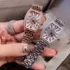 Mode bonne qualité marque montres hommes Tonneau cristal style acier inoxydable bande quartz montre-bracelet Muller FM05272L