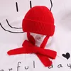 Cappello Autunno E Inverno Tinta unita Selvaggio Cappello di lana lavorato a maglia per bambini Bambino Caldo Cappuccio freddo Cappuccio Uomo e donna Paraorecchie EEA216