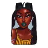 Afro Cartoon Girls Backpacks 51 Design Custom Student Multifunction Schoolbag Kids High Quality Travel Dragkedja förvaringsväska 069884100