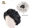 Kids Girl Satin Night Sleep Cap Solid Color Hair Care Bonnet Hat Head Cover Wrap Beanies Skullies Fashion Kids Satin Bonnet