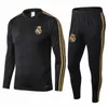 2019 2020 de fútbol Real Madrid camiseta de la chaqueta llena de la cremallera del chándal PELIGRO MODRIC maillots de fútbol de Bale pantalones largos arriba survetement chandal