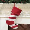Julstrumpor hängande strumpor träd prydnad dekor strumpor gåva godis väska stocking nyår prop socks juldekoration 30pcst2i5510