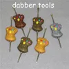 100 개 왁스 dabbers Dabbing 도구 장갑 Thanos 스티커 120 미리 메터 유리 dabber 도구 스테인레스 스틸 파이프 청소 도구 유리 dab 릭