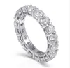 Vecalon 10 stilar Klassisk vigselring Ring 925 Sterling Silver Diamant Förlovningsringar för kvinnor män Dropshipping smycken