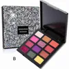 HANDAIYAN Matte Glitter combined Makeup Eye shadow Palette Shining Waterproof Lasting Pigment Smoky 12 Color Eye Shadow Pallete TSLM2