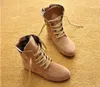 Hot Sale- Snow Motorcycle Boots Female Suede Leather Lace-Up Boot 8 Colors Plus Big Size 35-42 XWX108