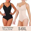 새로운 여자 플러스 사이즈 바디 수트 shapewear 슬리밍 배 전체 바디 셰이퍼 팬티 스타일 클립 지퍼 브래지어 허리 벨트 Fajas Y19070201