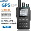 ABBREE AR-F8 GPS 6 Bands (136-520MHz) 8W 999CH Multifunktionales ABBREE AR-F8 LCD-Farb Amateur Ham Zweiwegradio Walkie Talkie