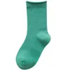 Enfants Chaussettes Bébé Garçons Filles Bas En Coton Solide Maille Lâche Genou Chaussettes Hautes Printemps Automne Bonbons Couleur Mince Bord De Bas AYP670