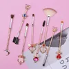 8pcs Makeup Brush Set Sailor Moon Gold Sakura Professional Make Up Brushes Eyeshadow Foundation Blush Cosmetic Sets Kit Tools