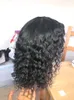 Krótki Bob Deep Curly 150 Gęstość Koronki Przód Ludzki Włosy Peruka Pre Skrzydła Brazylijskie Kręcone Czołowe Naturalne Wodne Wigs