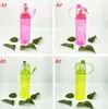 New 600ml Spray Sports Water Bottle Portable Outdoor Sport Water Kettle Anti-Leak Drinking Cup with Mist camping plastic bottle 4877