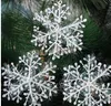 30pcs / lot 11cm Ornement de Noël Ornement blanc Plastique Blanc Christmas Snowflake Tree Fenêtre Décorations de Noël